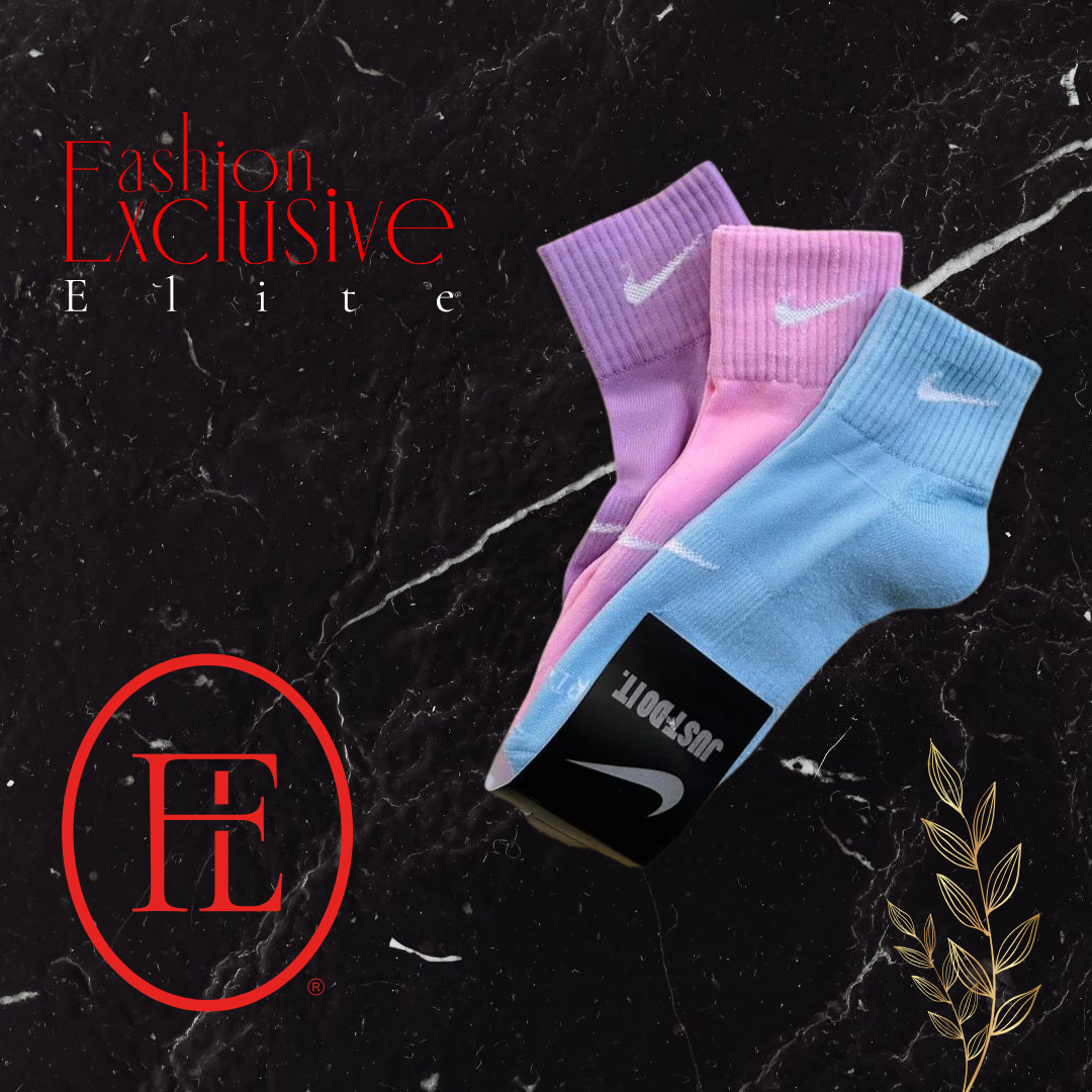 Calcetines Nike Unitalla Cortos Azul - Rosa - Purpura - Blanco / Modelo 2