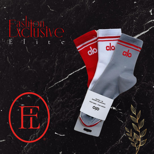 Calcetines Alo Unitalla Rojo - Blanco - Gris