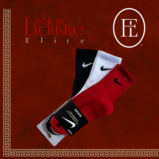 Calcetines Nike Unitalla Cortos Negro - Blanco - Rojo
