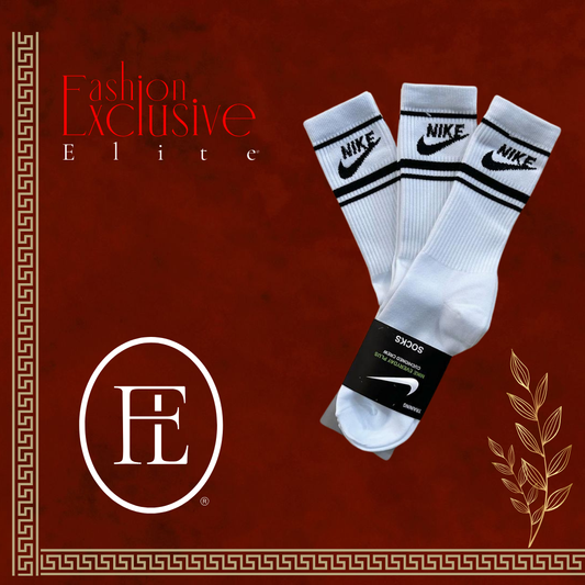 Calcetines Nike Unitalla Altos Blanco - Negro