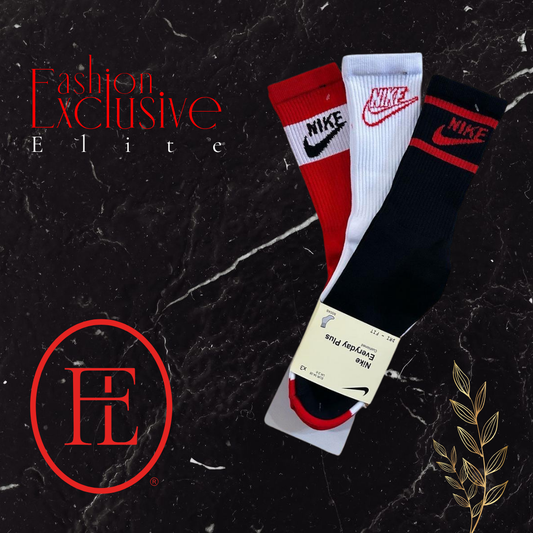 Calcetines Nike Unitalla Largos Rojo - Blanco - Negro