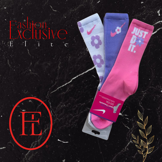 Calcetines Nike Unitalla Blanco - Morado - Rosa