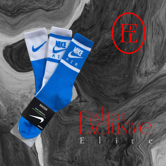Calcetines Nike Unitalla Azul Claro - Blanco