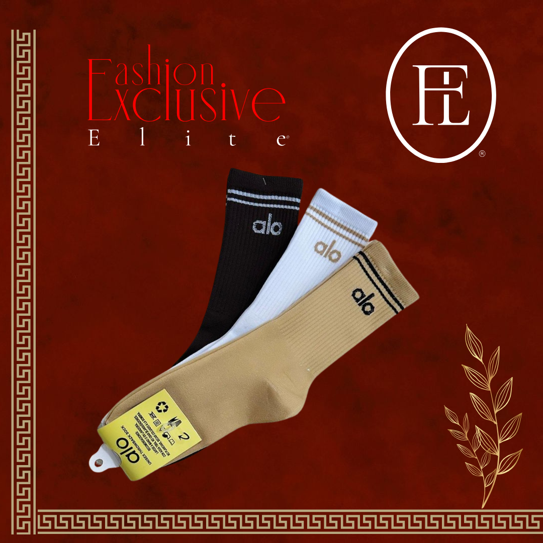 Calcetines Alo Unitalla Negro - Blanco - Amarillo Oscuro