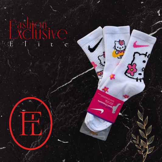 Calcetines Nike Unitalla Hello Kitty Blanco - Rosa