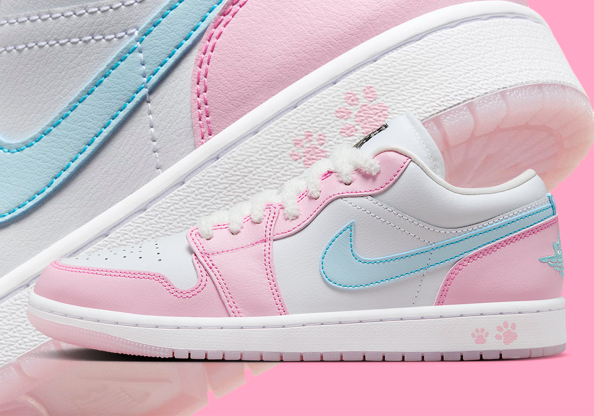 Jordan 1 Low SE Paw Print Pink Foam (Women's)