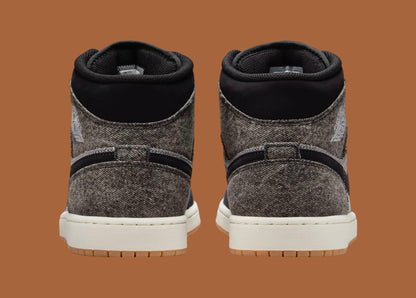 Jordan 1 Mid SE Black Denim
