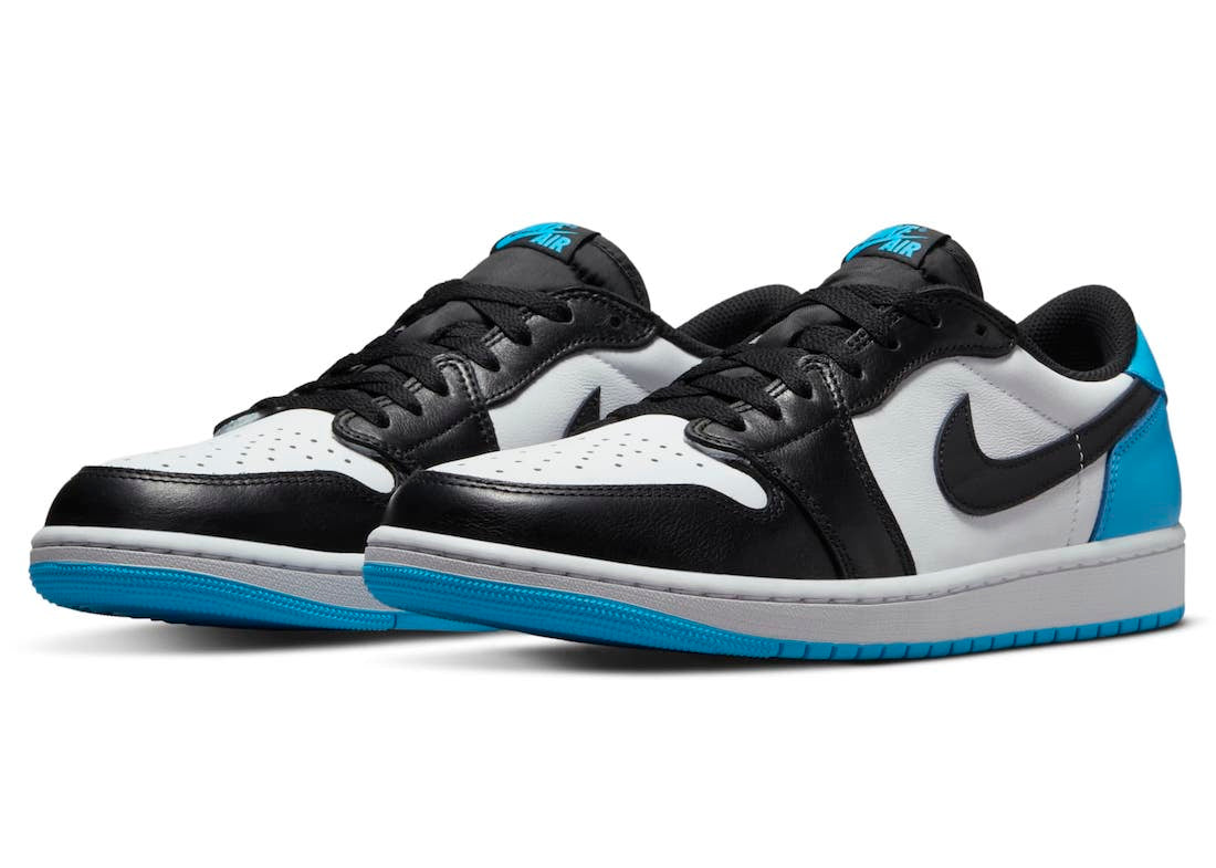 Jordan 1 Retro Low OG Black Dark Powder Blue (Women's)