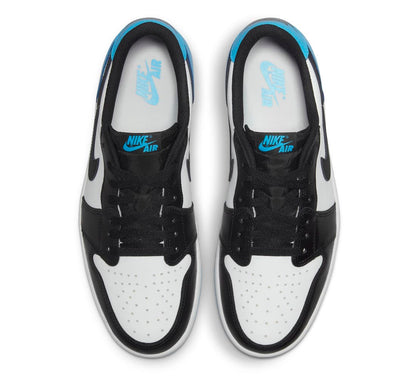 Jordan 1 Retro Low OG Black Dark Powder Blue (Women's)