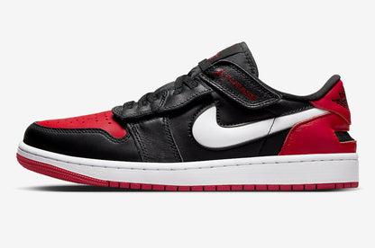 Jordan 1 Low FlyEase Black White Gym Red