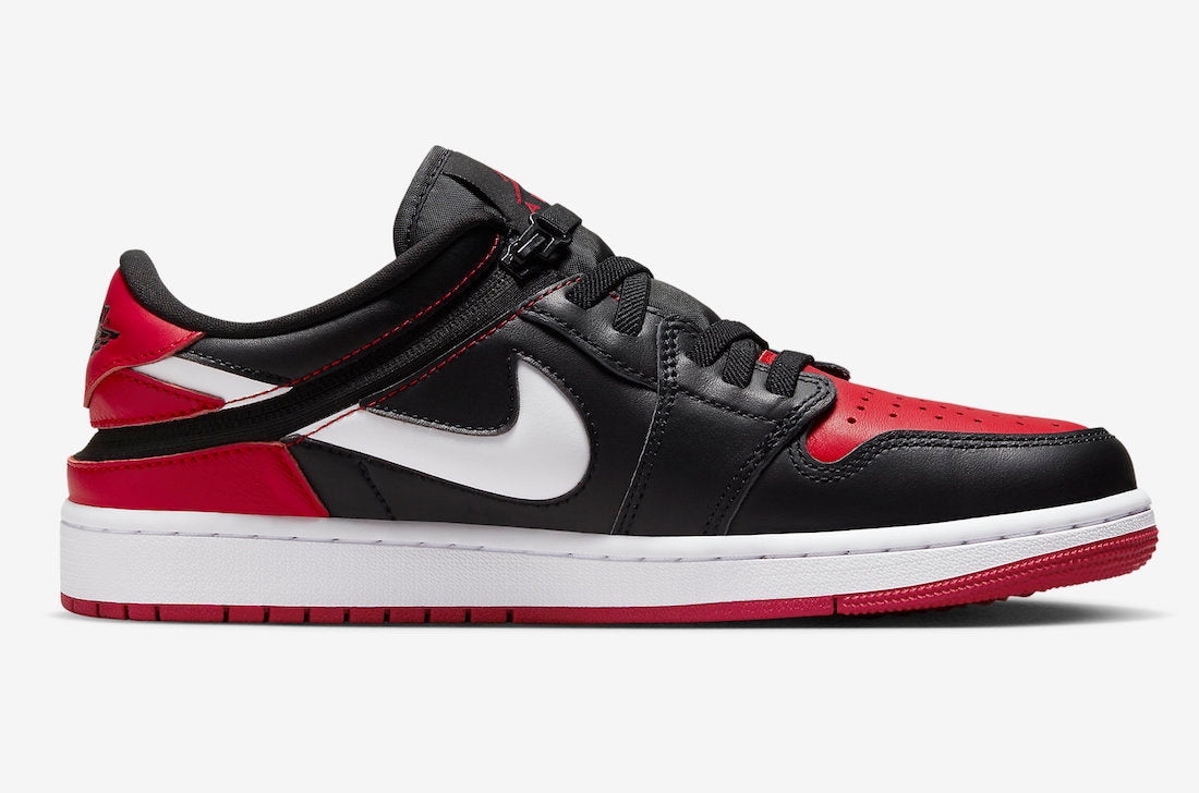 Jordan 1 Low FlyEase Black White Gym Red