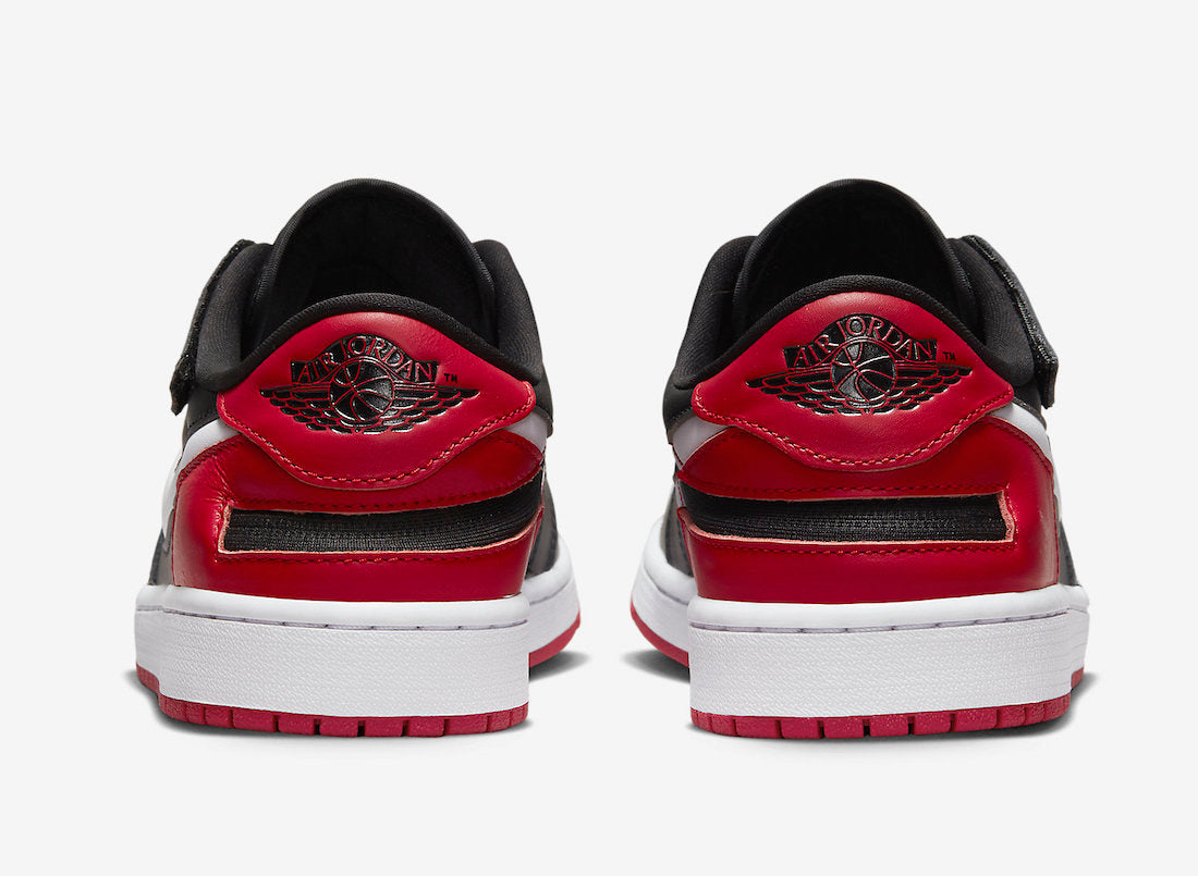 Jordan 1 Low FlyEase Black White Gym Red
