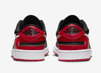 Jordan 1 Low FlyEase Black White Gym Red