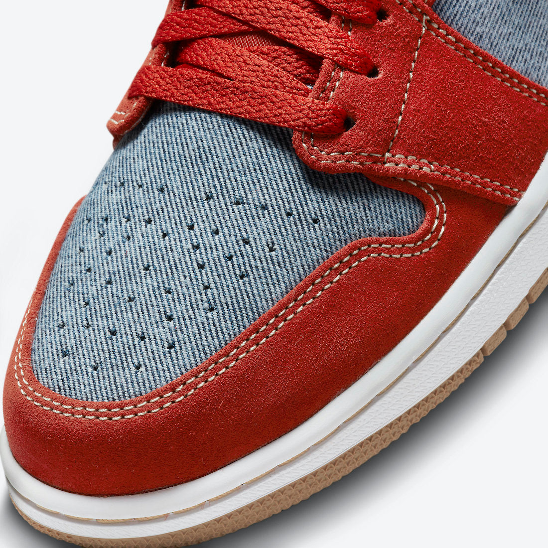 Jordan 1 Mid Denim Red
