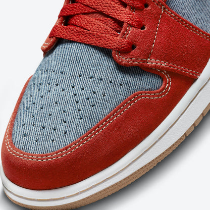 Jordan 1 Mid Denim Red