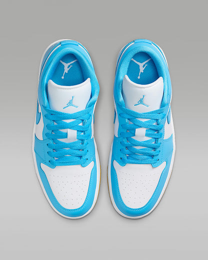 Jordan 1 Low White Gum Light Brown Dark Powder Blue (Women's)
