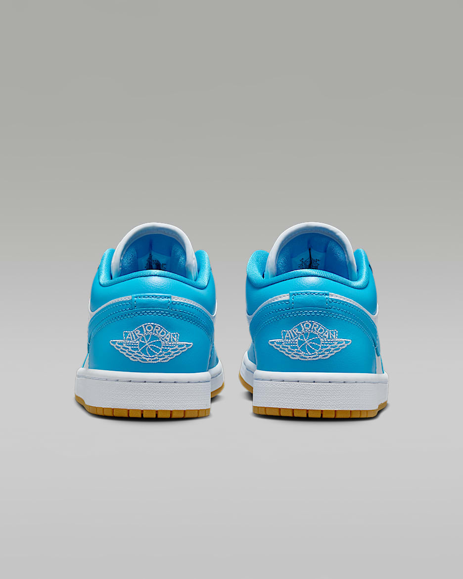 Jordan 1 Low White Gum Light Brown Dark Powder Blue (Women's)