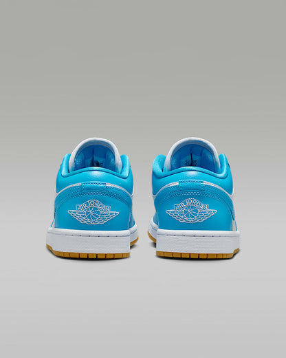 Jordan 1 Low White Gum Light Brown Dark Powder Blue (Women's)