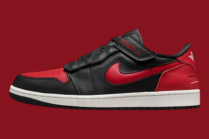 Jordan 1 Low FlyEase Black Summit White Varsity Red