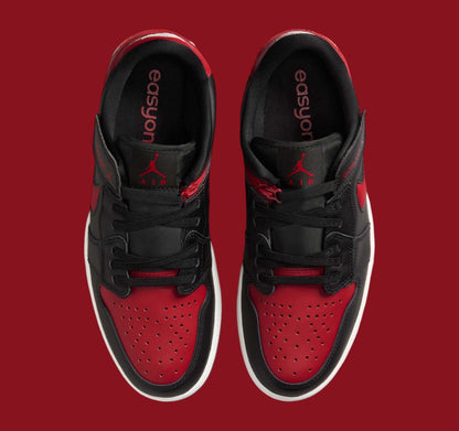 Jordan 1 Low FlyEase Black Summit White Varsity Red