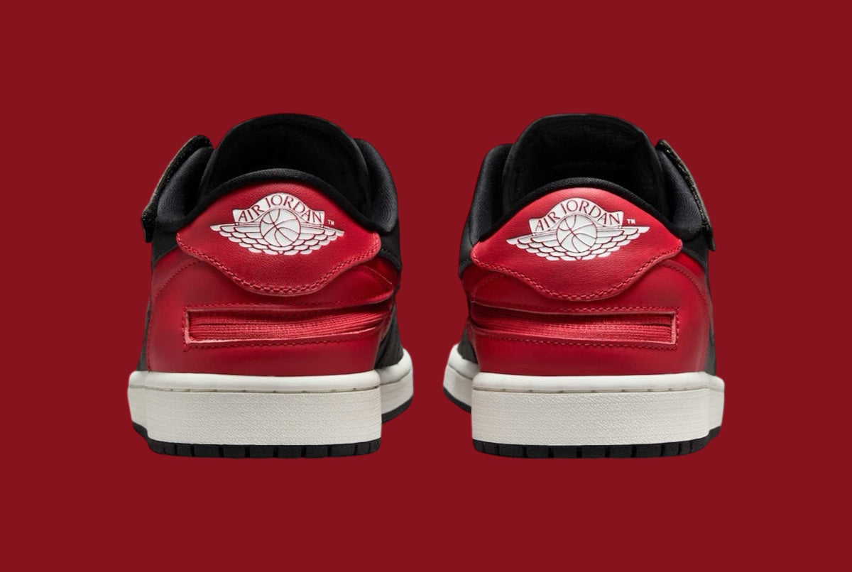 Jordan 1 Low FlyEase Black Summit White Varsity Red