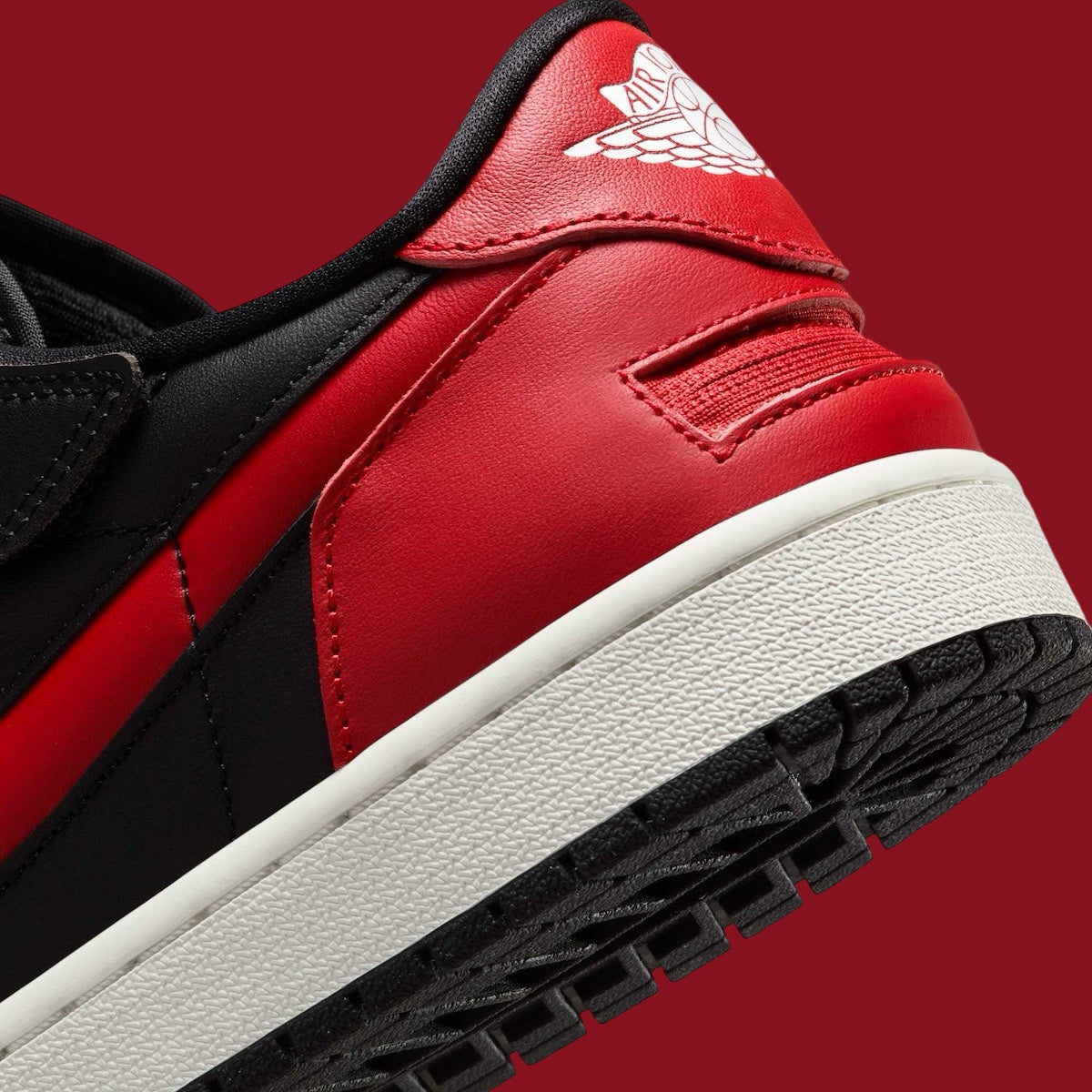 Jordan 1 Low FlyEase Black Summit White Varsity Red