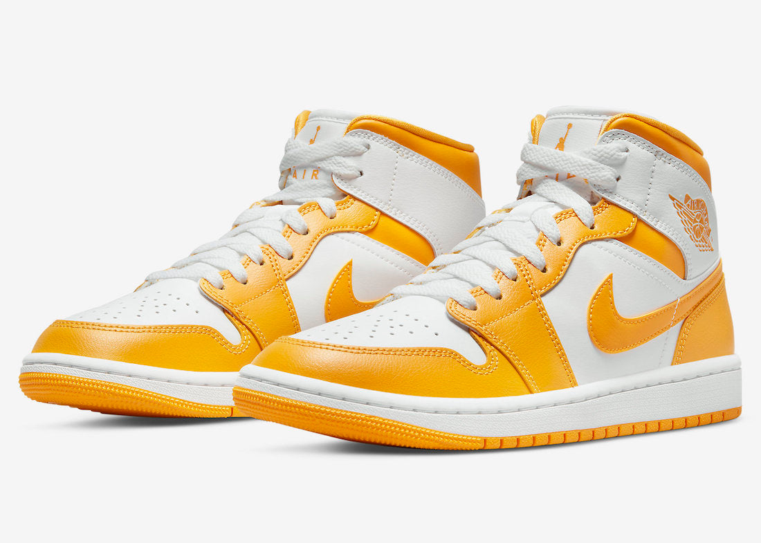 Jordan 1 Mid White University Gold