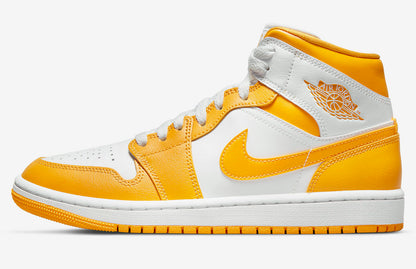 Jordan 1 Mid White University Gold