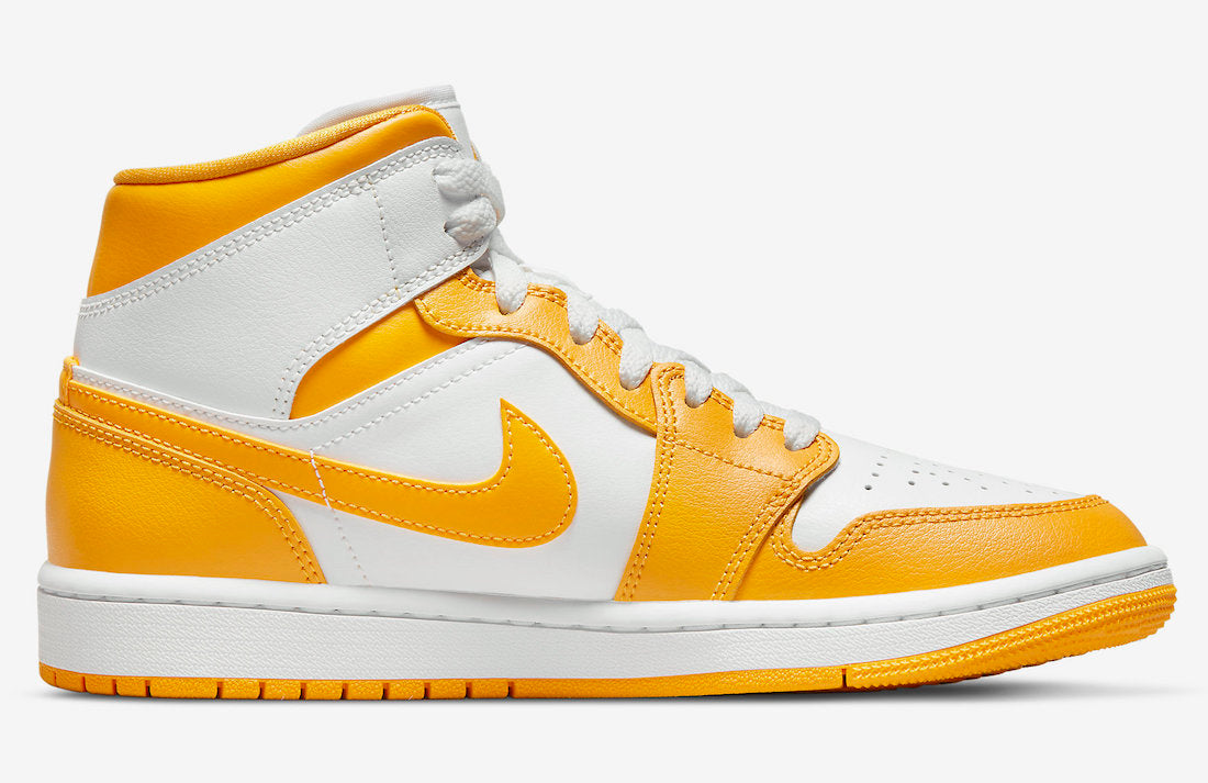 Jordan 1 Mid White University Gold