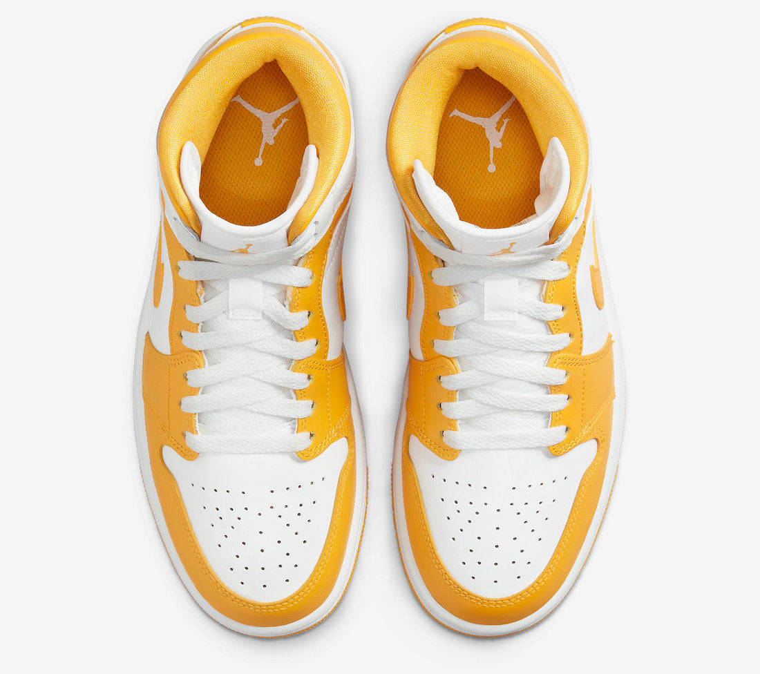 Jordan 1 Mid White University Gold