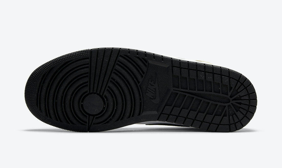 Jordan 1 Mid Metallic Gold Black White