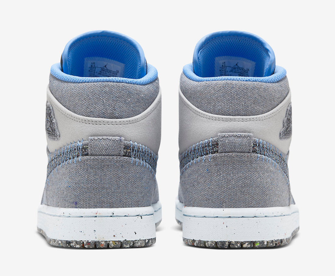 Jordan 1 Mid Crater Grey University Blue