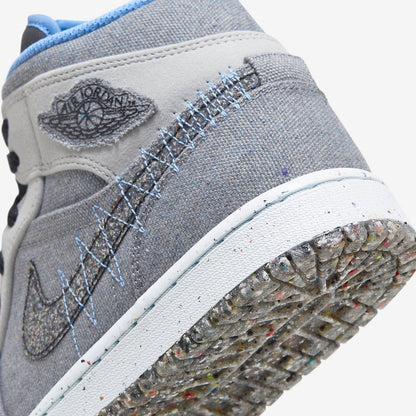 Jordan 1 Mid Crater Grey University Blue