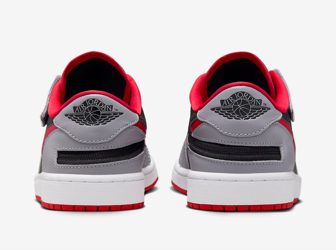 Jordan 1 Low FlyEase Fire Red Cement Grey