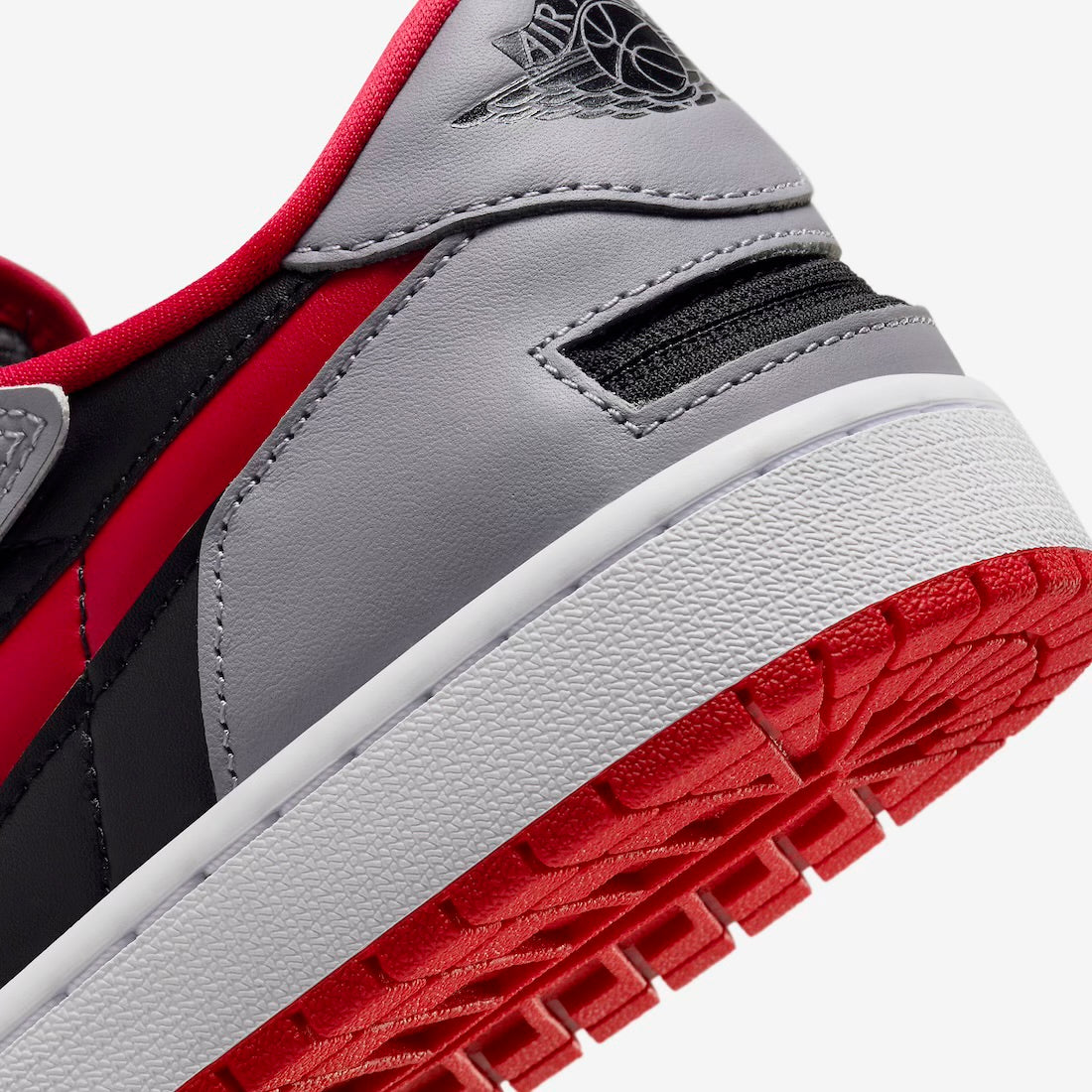 Jordan 1 Low FlyEase Fire Red Cement Grey