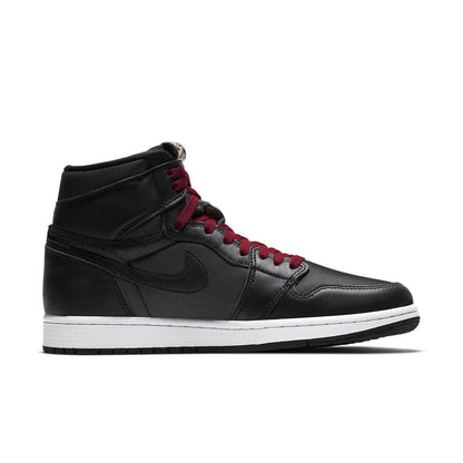 Jordan 1 Retro High Black Satin Gym Red - Vista 1
