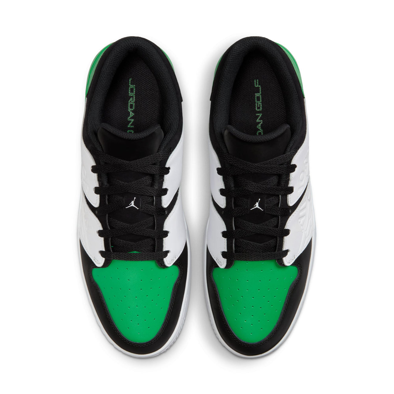 Jordan NU Retro 1 Golf Black White Blue Tint Lucky Green - Vista 5