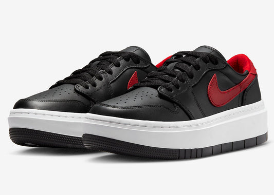 Jordan 1 Elevate Low Black Gym Red White (Women's) - Vista 1