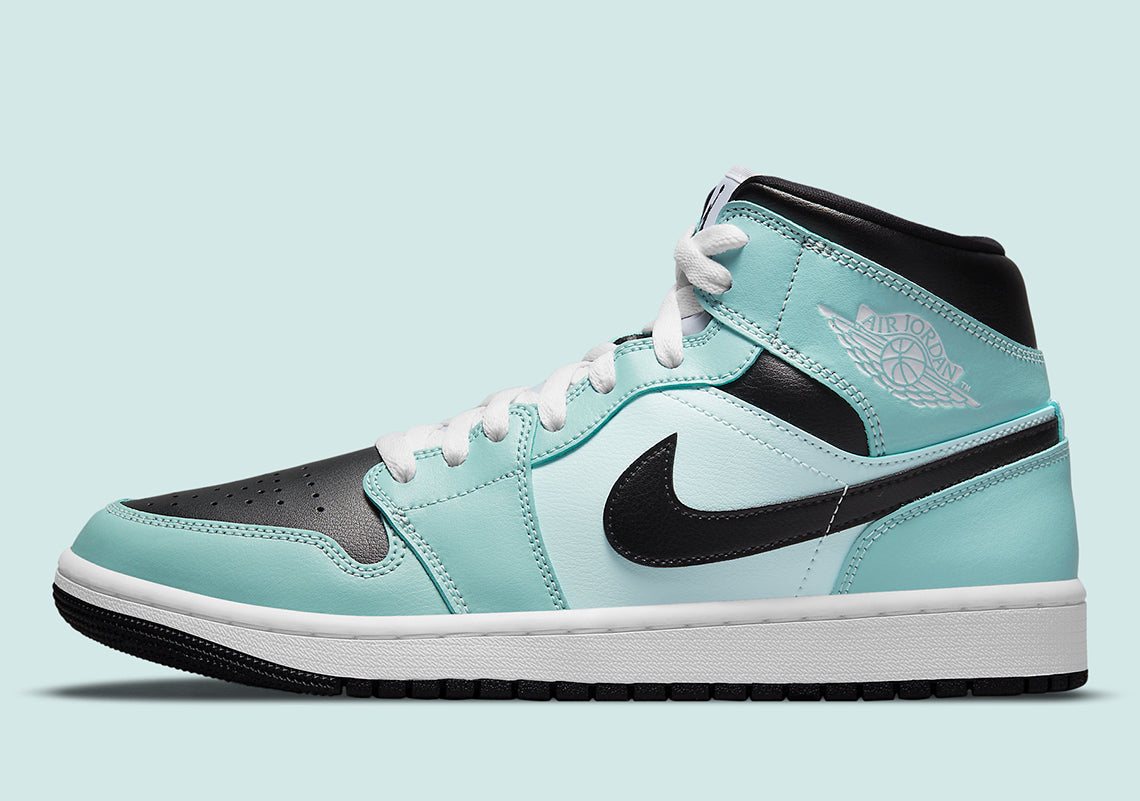 Jordan 1 Mid Aqua Blue Tint (Women's) - Vista 2