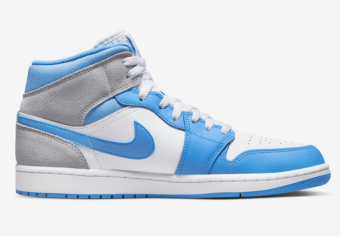 Jordan 1 Mid University Blue Grey - Vista 3