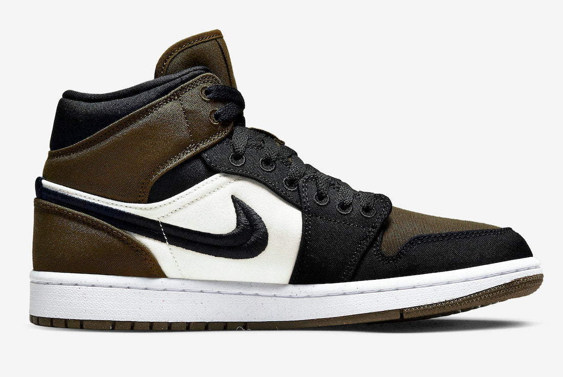 Jordan 1 Mid Olive Toe (Women's) - Vista 3