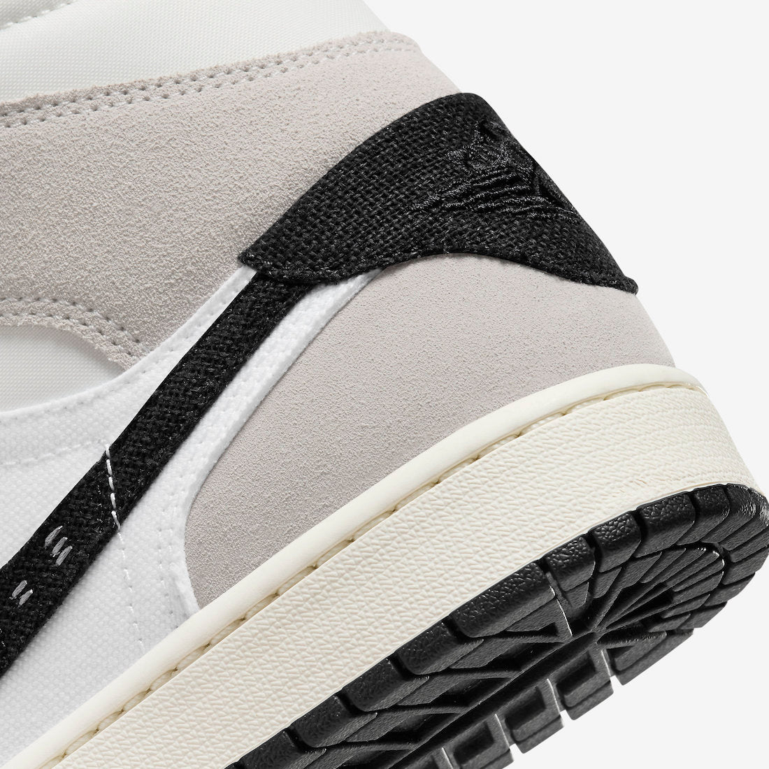 Jordan 1 Mid SE Craft White Cement Grey black - Vista 8