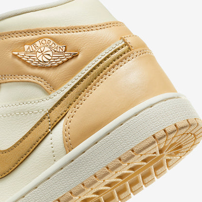 Jordan 1 Mid SE Pale Vanilla Metallic Gold - Vista 8
