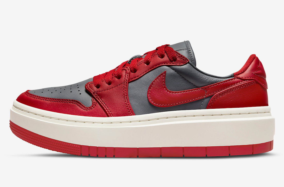 Jordan 1 Elevate Low Dark Grey Varsity Red (Women's) - Vista 2