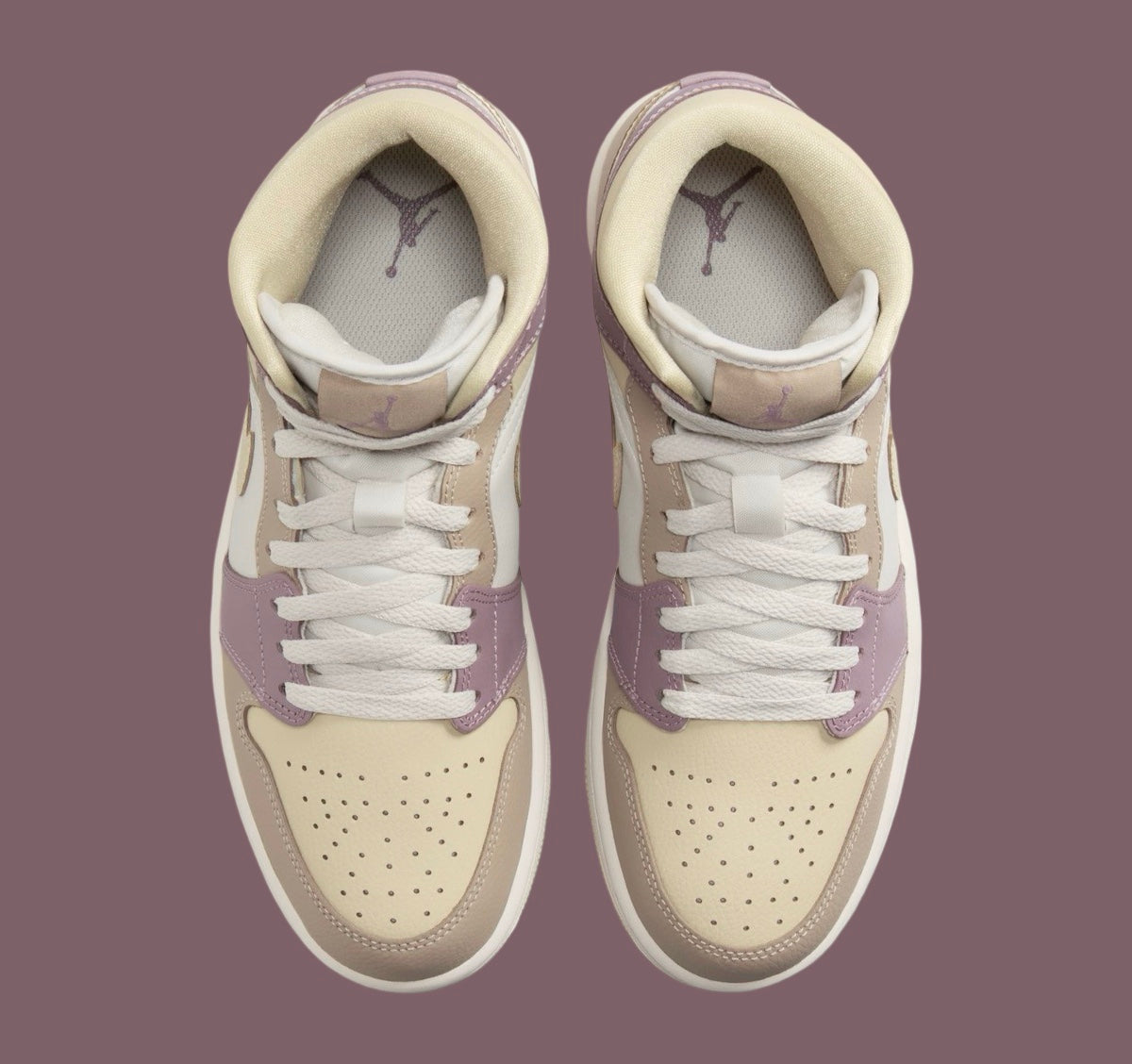 Jordan 1 Mid Light Orewood Brown Taupe Grey (Women's) - Vista 4