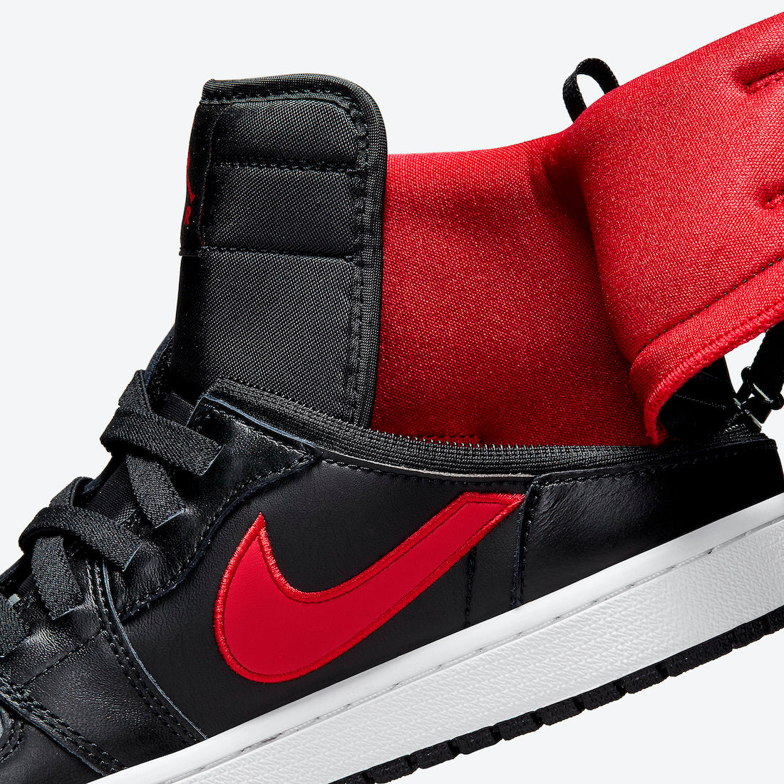 Jordan 1 High FlyEase Black Gym Red Smoke Grey - Vista 9