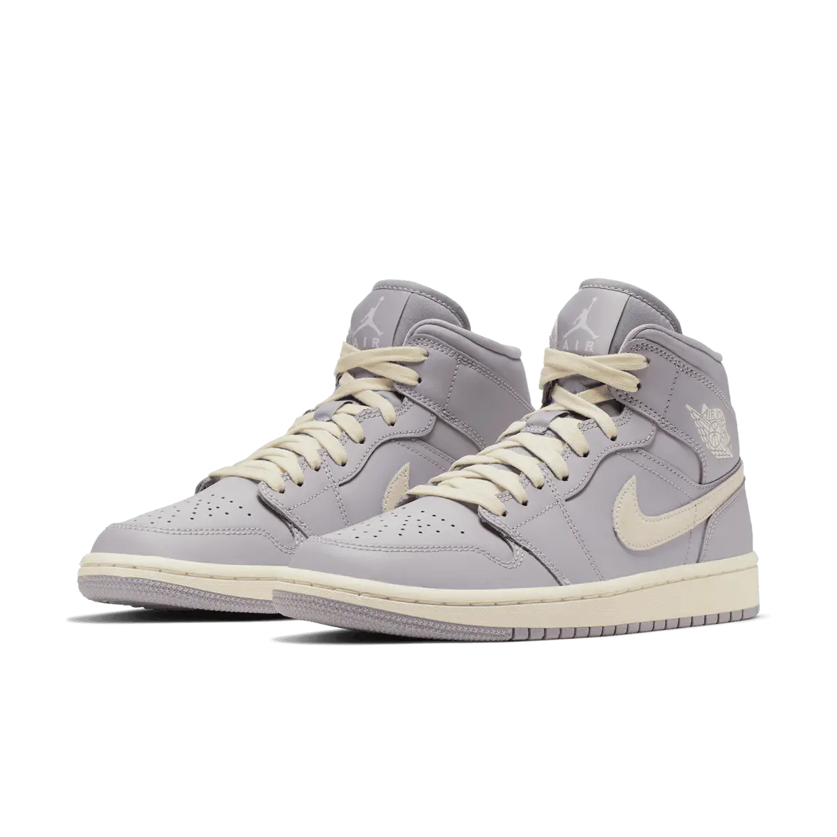 Jordan 1 Mid Atmosphere Grey Pale Ivory (Women's) - Vista 3