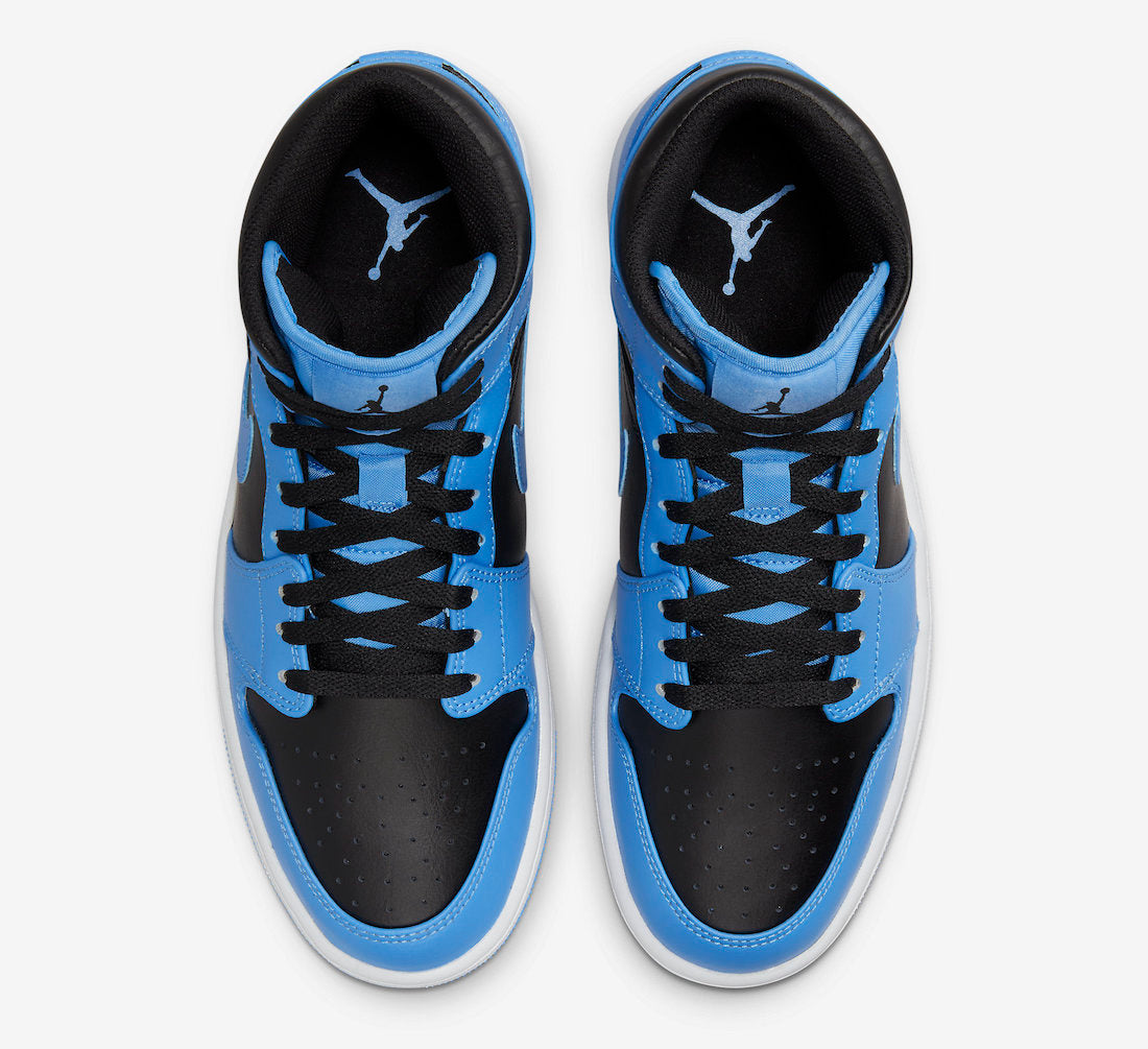 Jordan 1 Mid University Blue Black - Vista 4