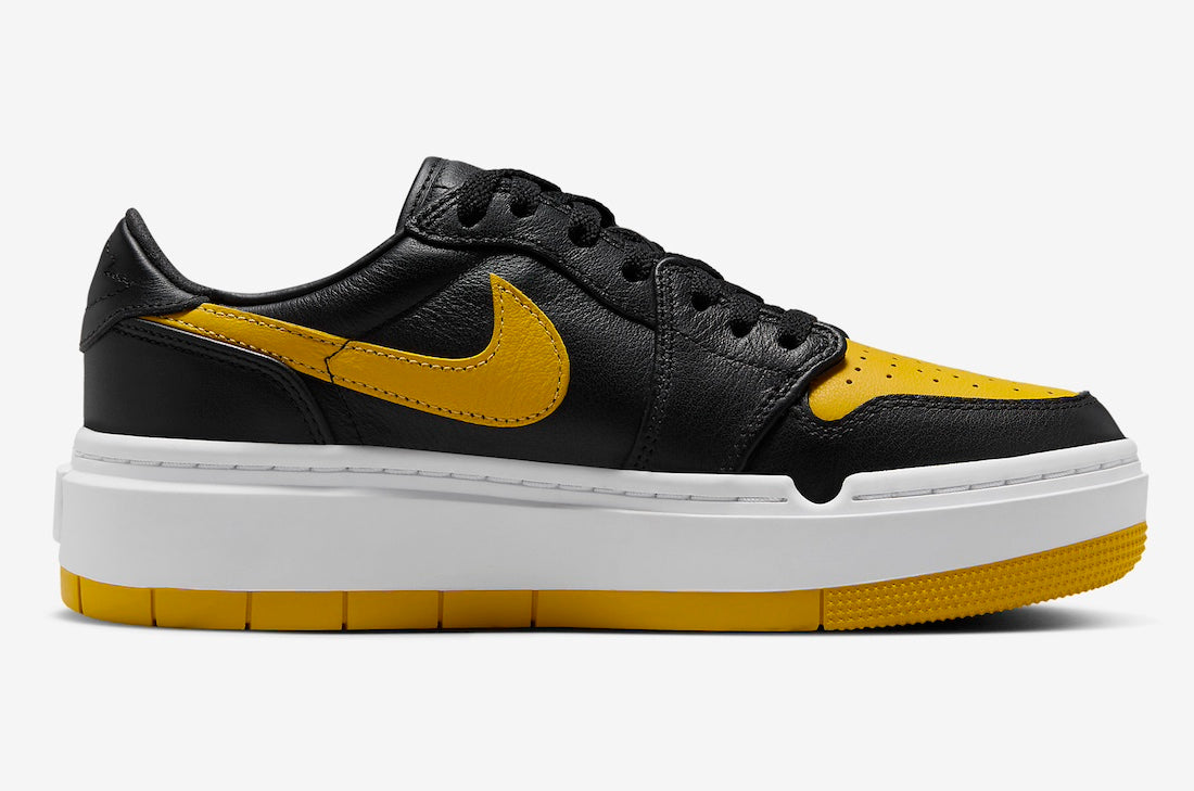 Jordan 1 Elevate Low Black Yellow Ochre (Women's) - Vista 3
