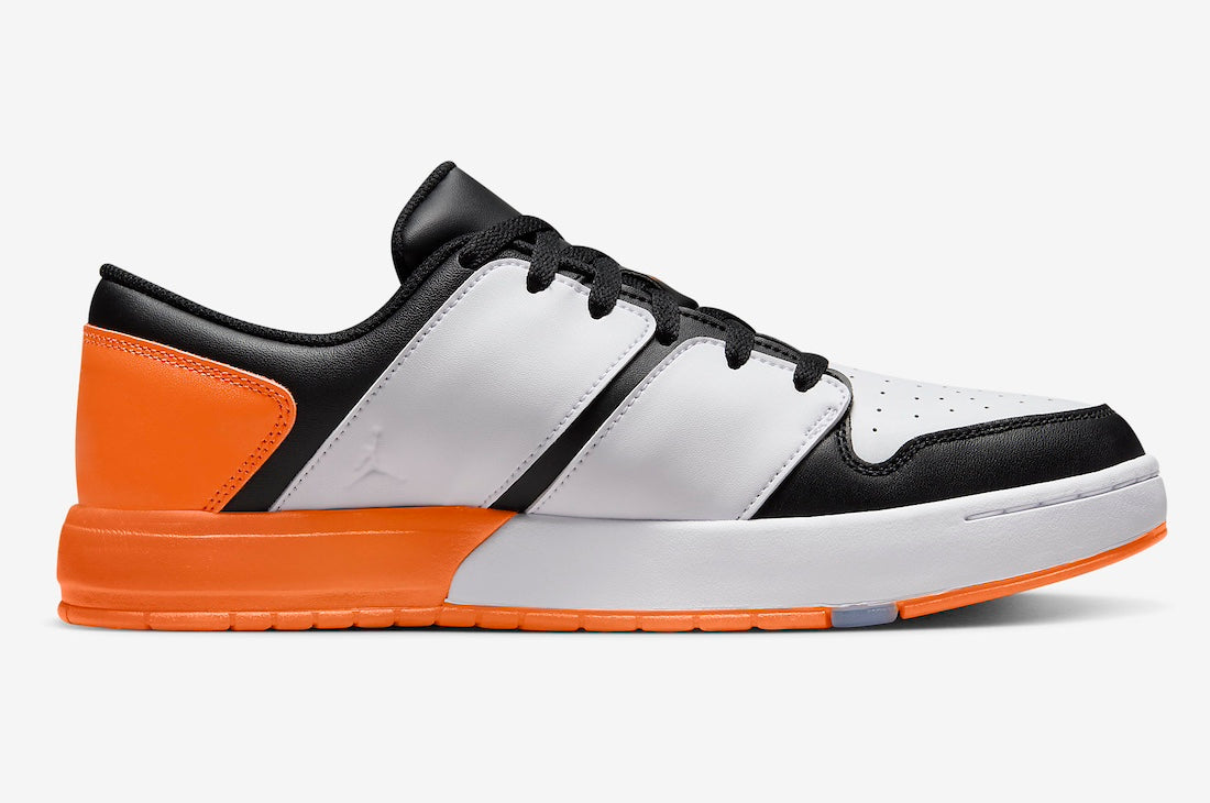 Jordan Nu Retro 1 Low White Black Magma Orange - Vista 3